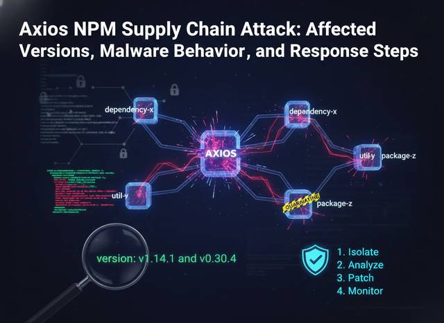 Axios NPM Supply Chain Attack: Affected Versions, Malware Behavior, and Response Steps